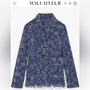 M.M. Lafleur - The Porter Jacket - Interweave Sz Med Navy/Ivory